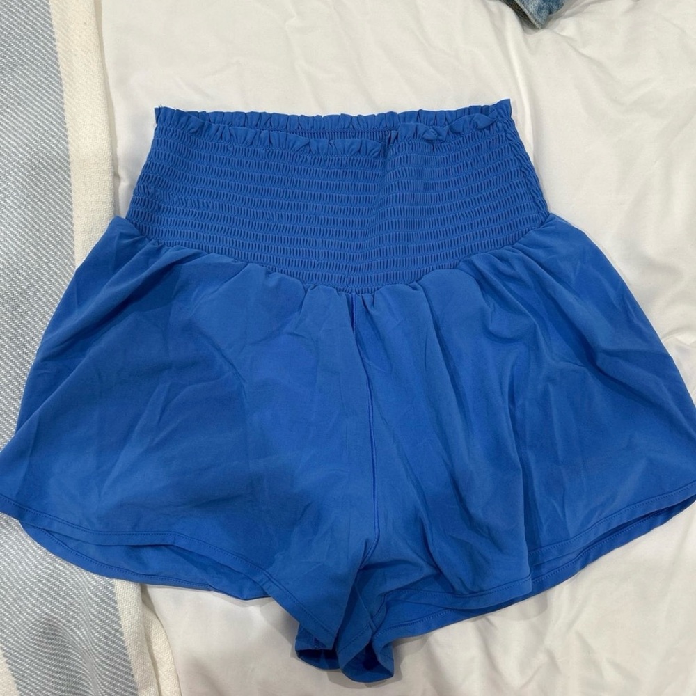 Aerie Blue High Waist Shorts with Flowy Fit